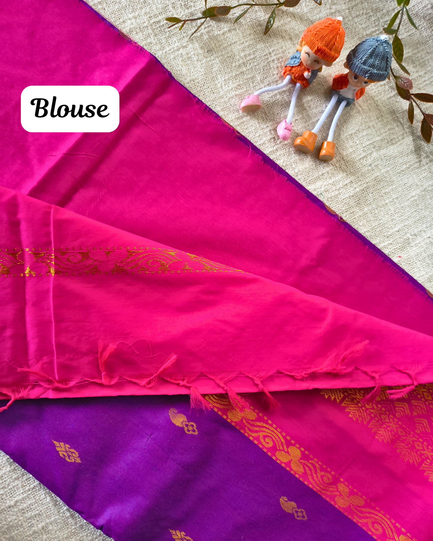 Premium Kalyani Cotton Saree with Butta - Purple