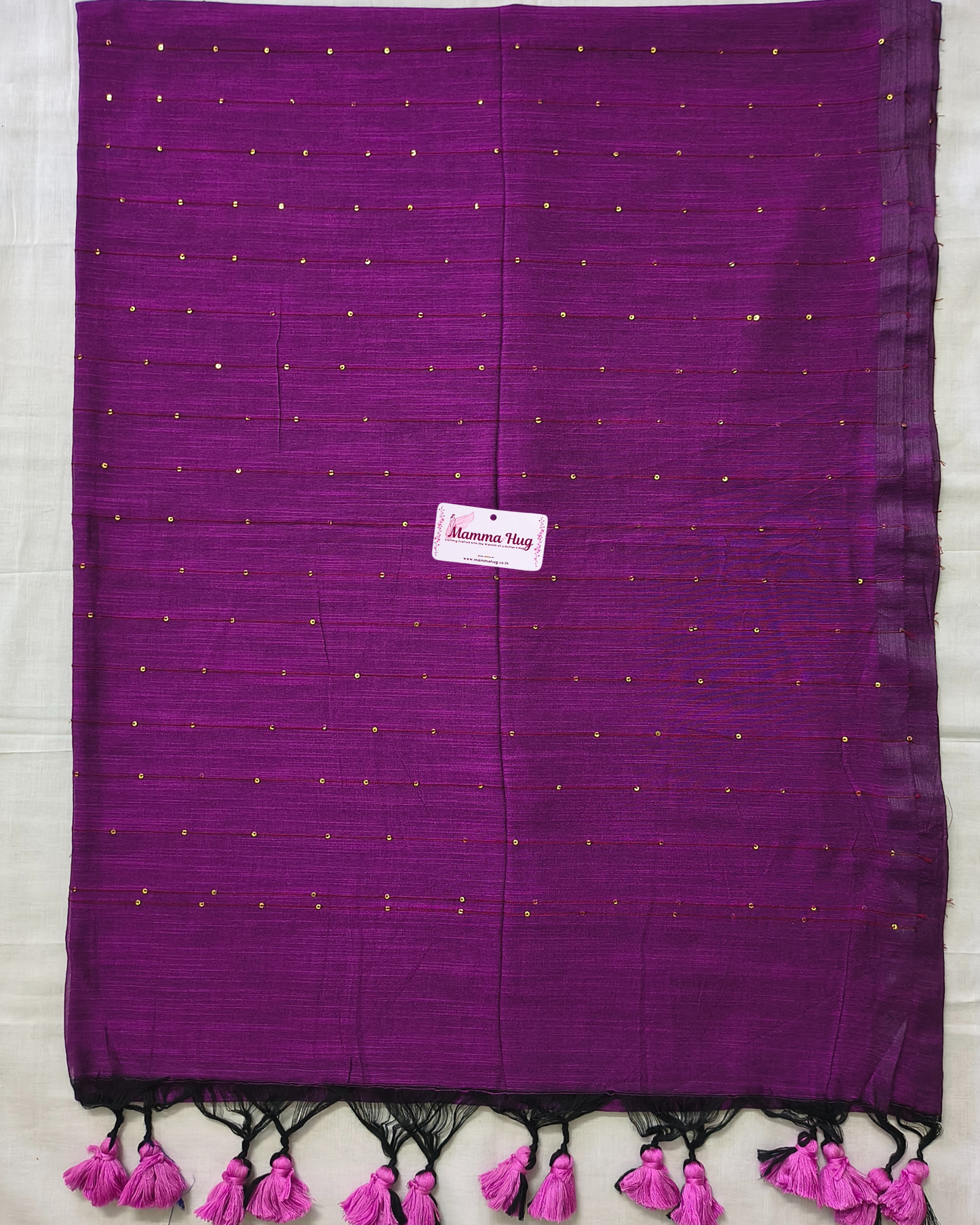 Mul Cottom Handloom Saree with Sequence