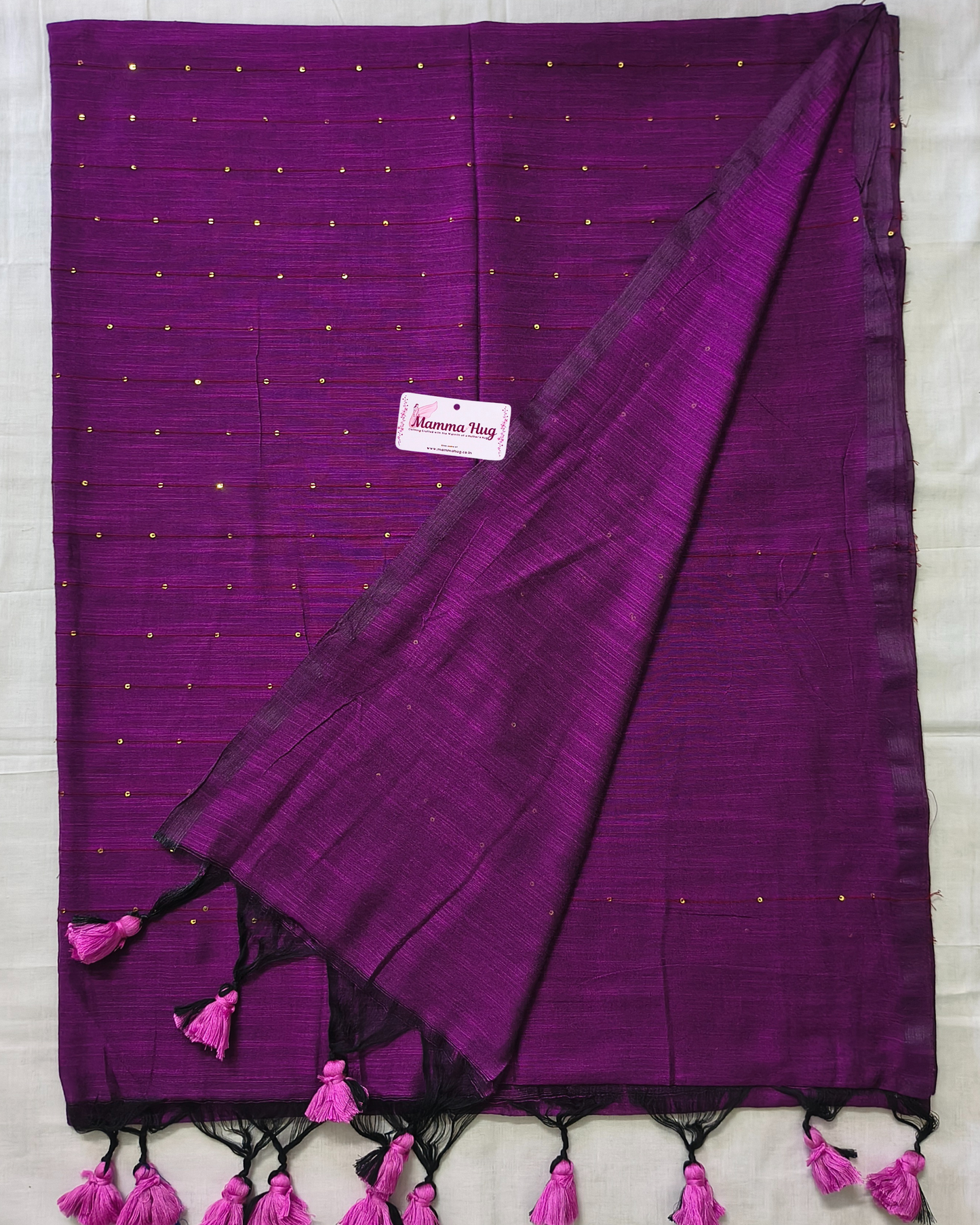 Mul Cottom Handloom Saree with Sequence