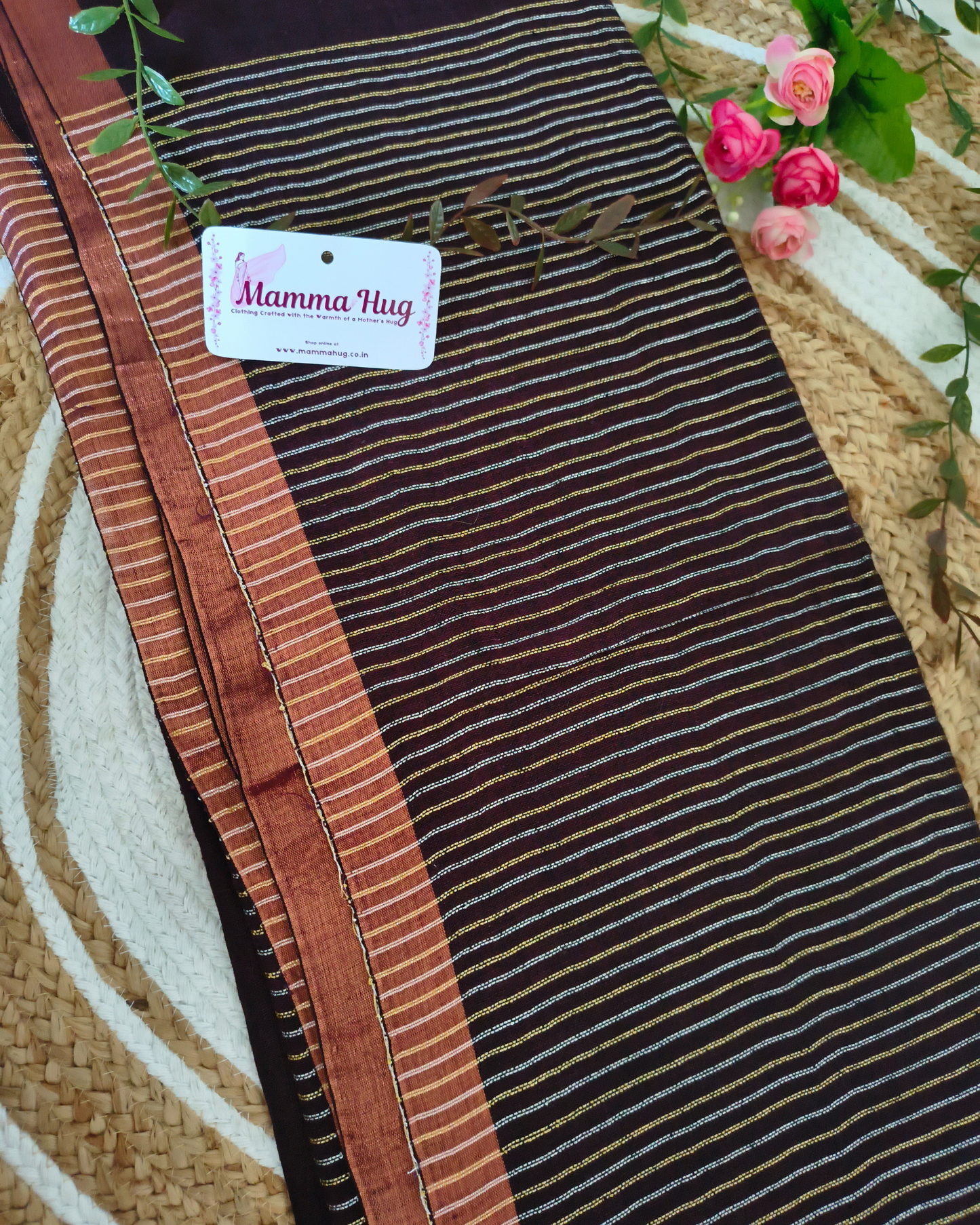 Premium Linen By Linen Handloom Saree - Maroon