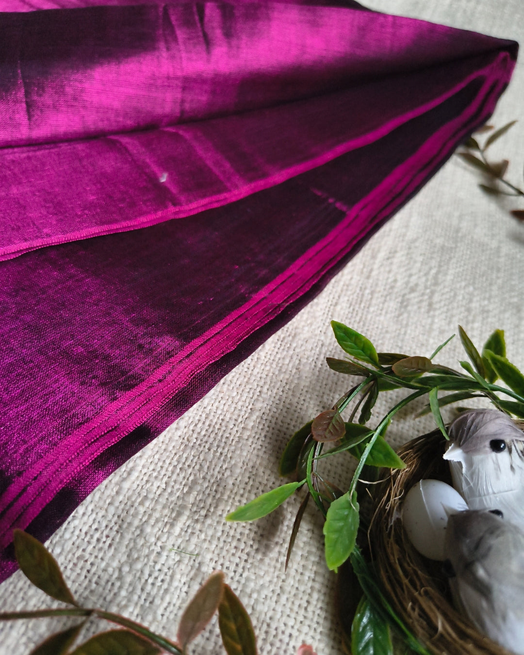 Pure Khadi Tissue Saree with Coin design - Wine