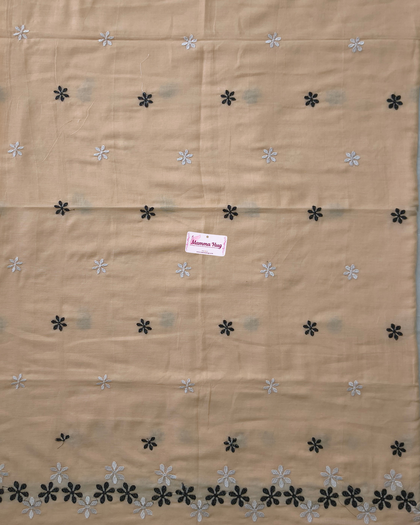 Mul Cottom Handloom Saree Flower Embroidery