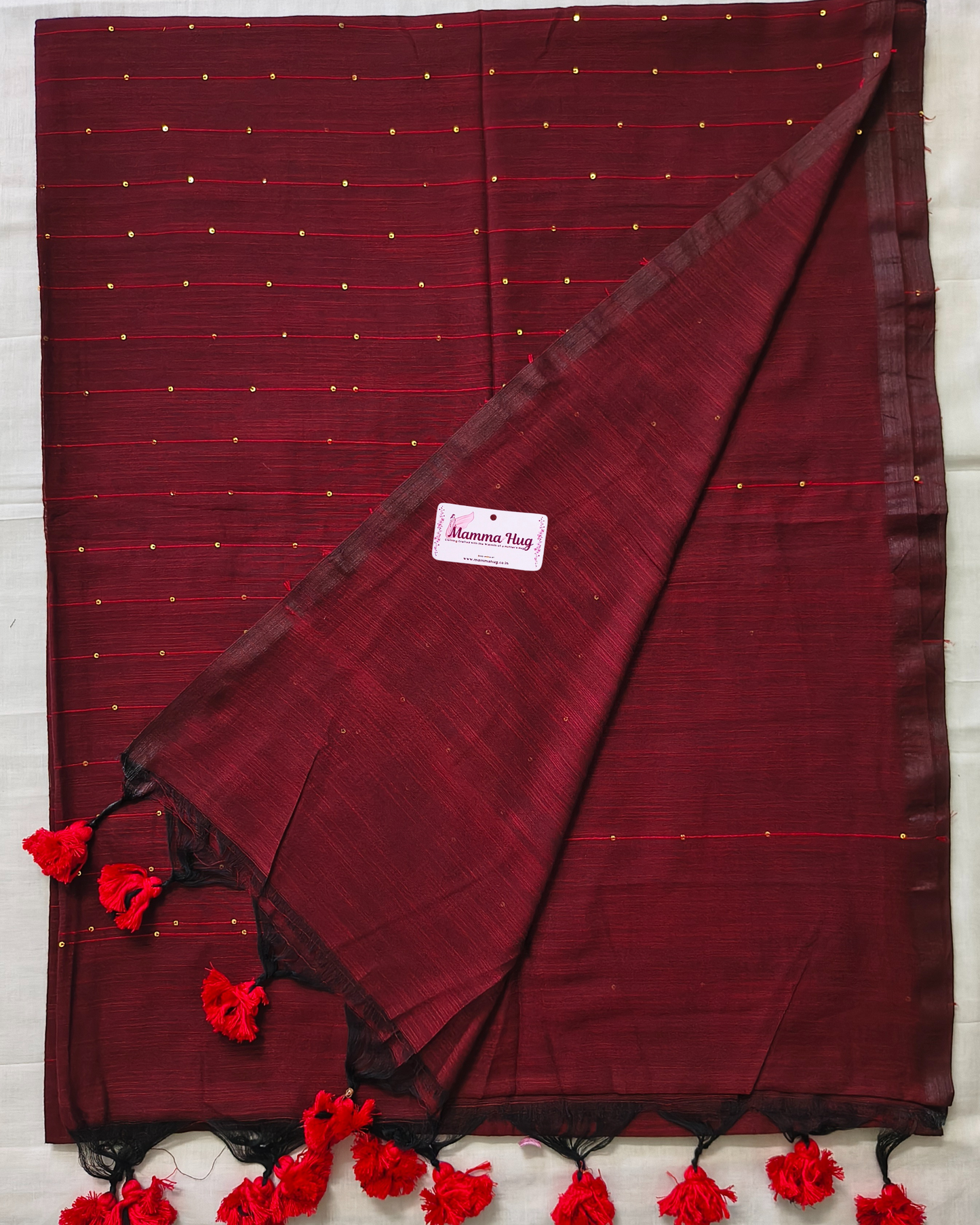 Mul Cottom Handloom Saree with Sequence