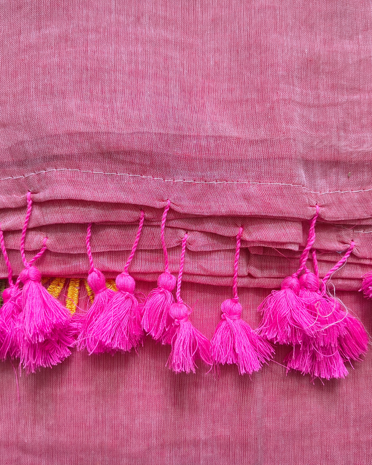 Mul Cottom Handloom Saree Flower Embroidery