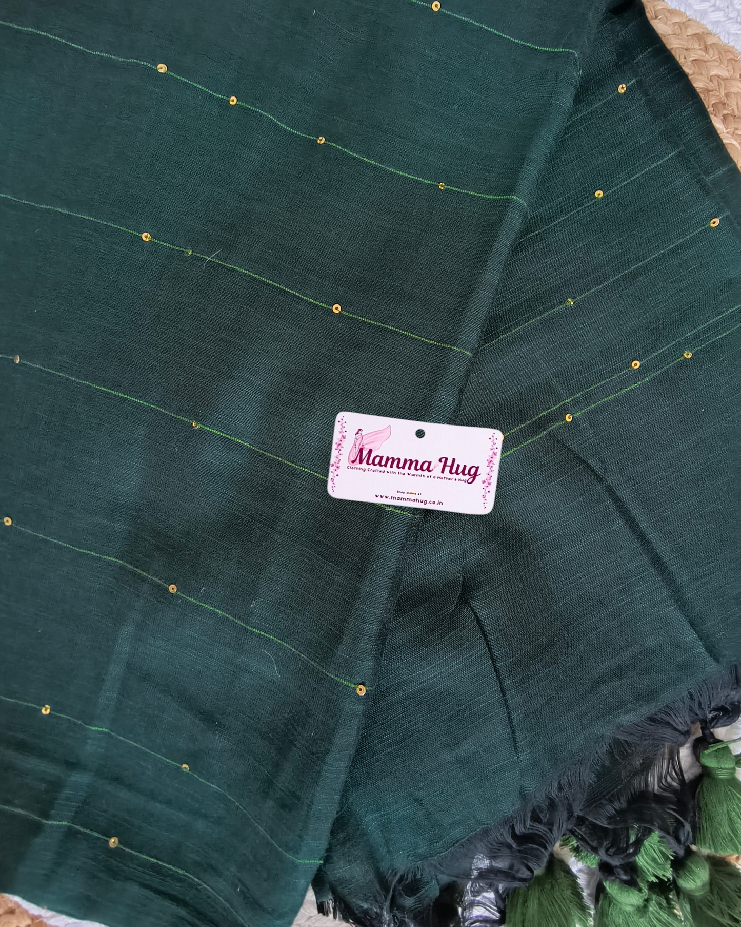 Mul Cottom Handloom Saree with Sequence