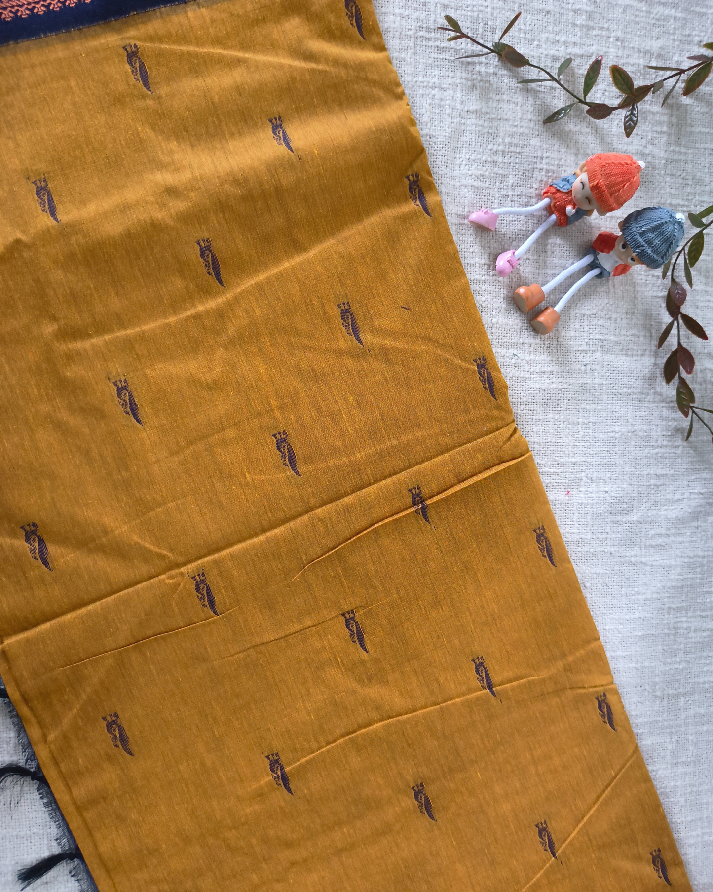 Premium Kalyani Cotton Saree with Butta - Yellow