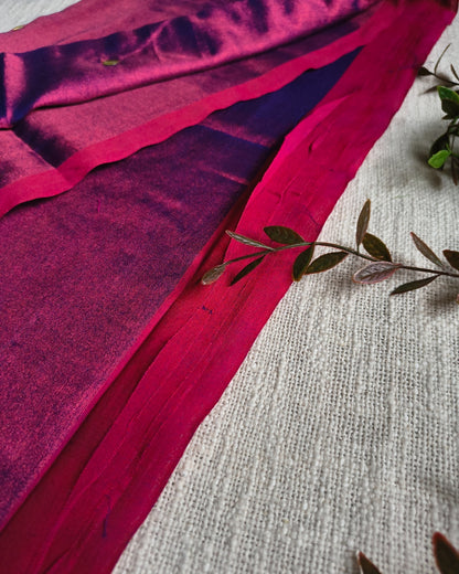 Pure Khadi Tissue Saree with Coin design - Magenta