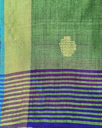 Khadi Cotton Handloom Saree Butta Design