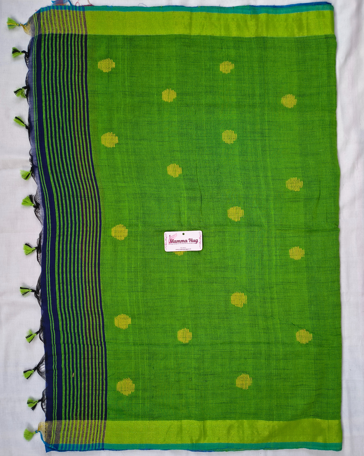 Khadi Cotton Handloom Saree Butta Design