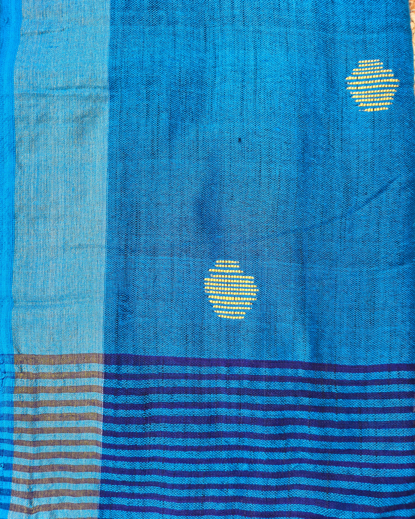 Khadi Cotton Handloom Saree Butta Design