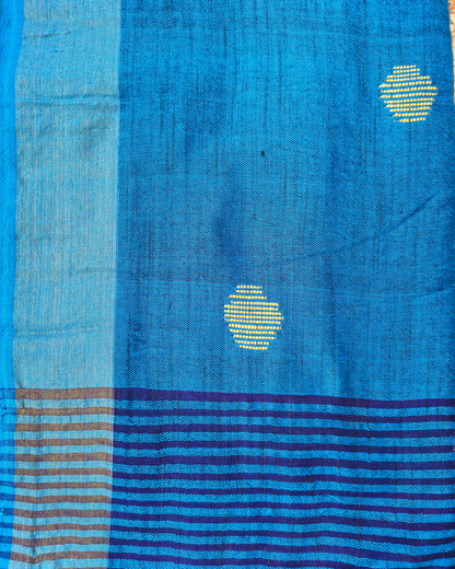 Khadi Cotton Handloom Saree Butta Design