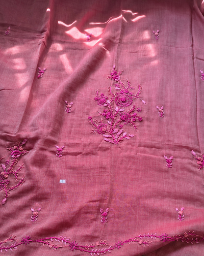 Mul Cotton Handwoven Kantha Design - Onion Pink MammaHug