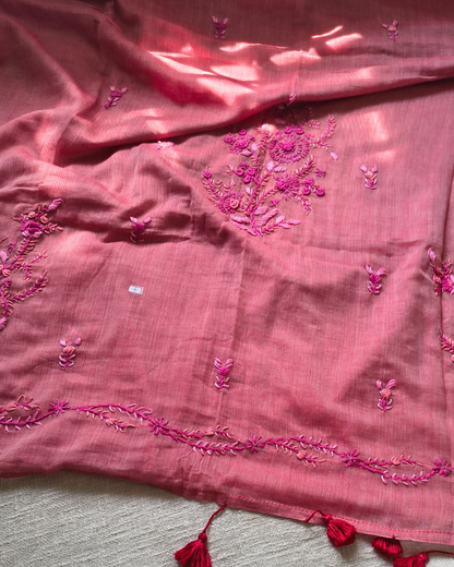 Mul Cotton Handwoven Kantha Design - Onion Pink MammaHug