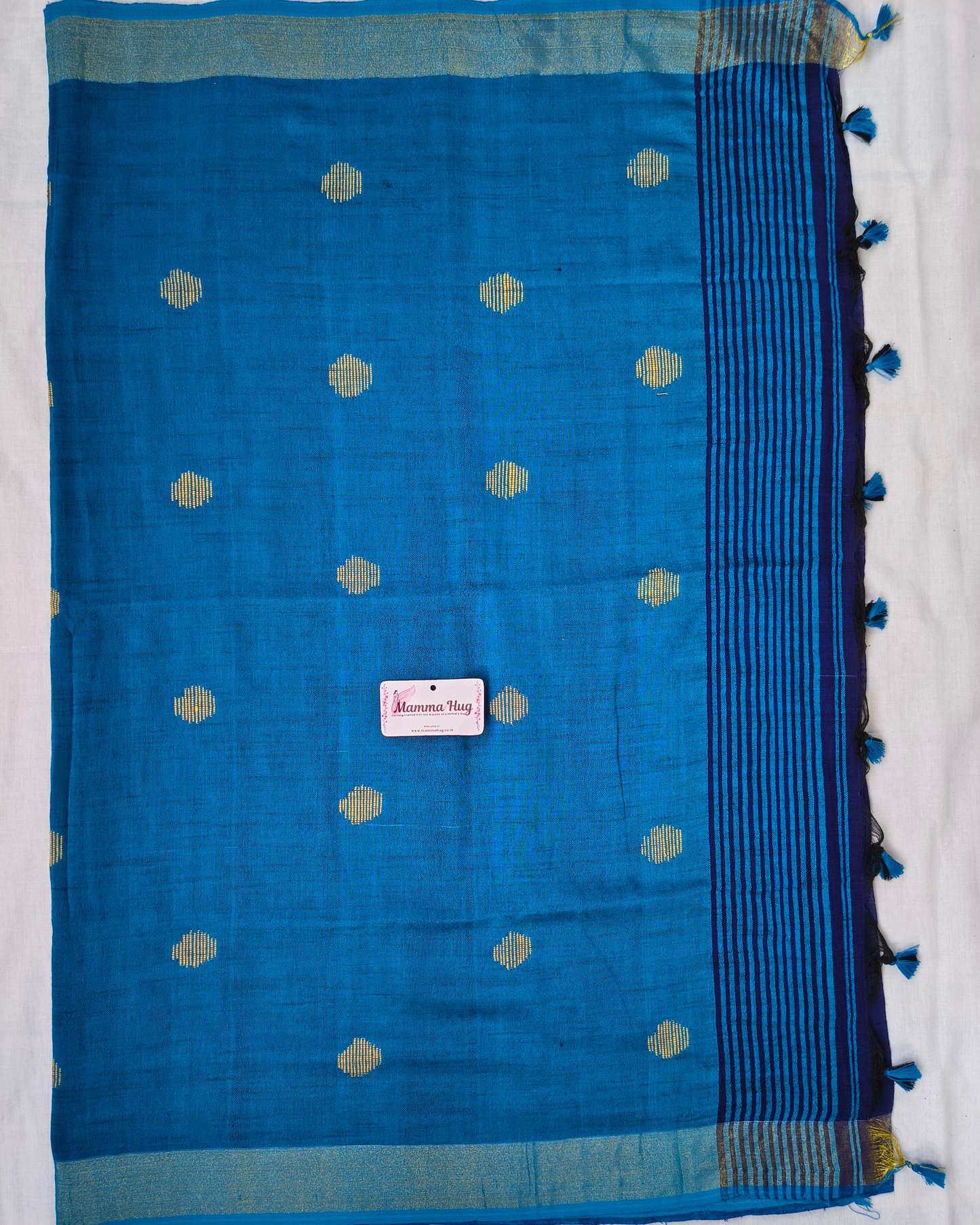 Khadi Cotton Handloom Saree Butta Design