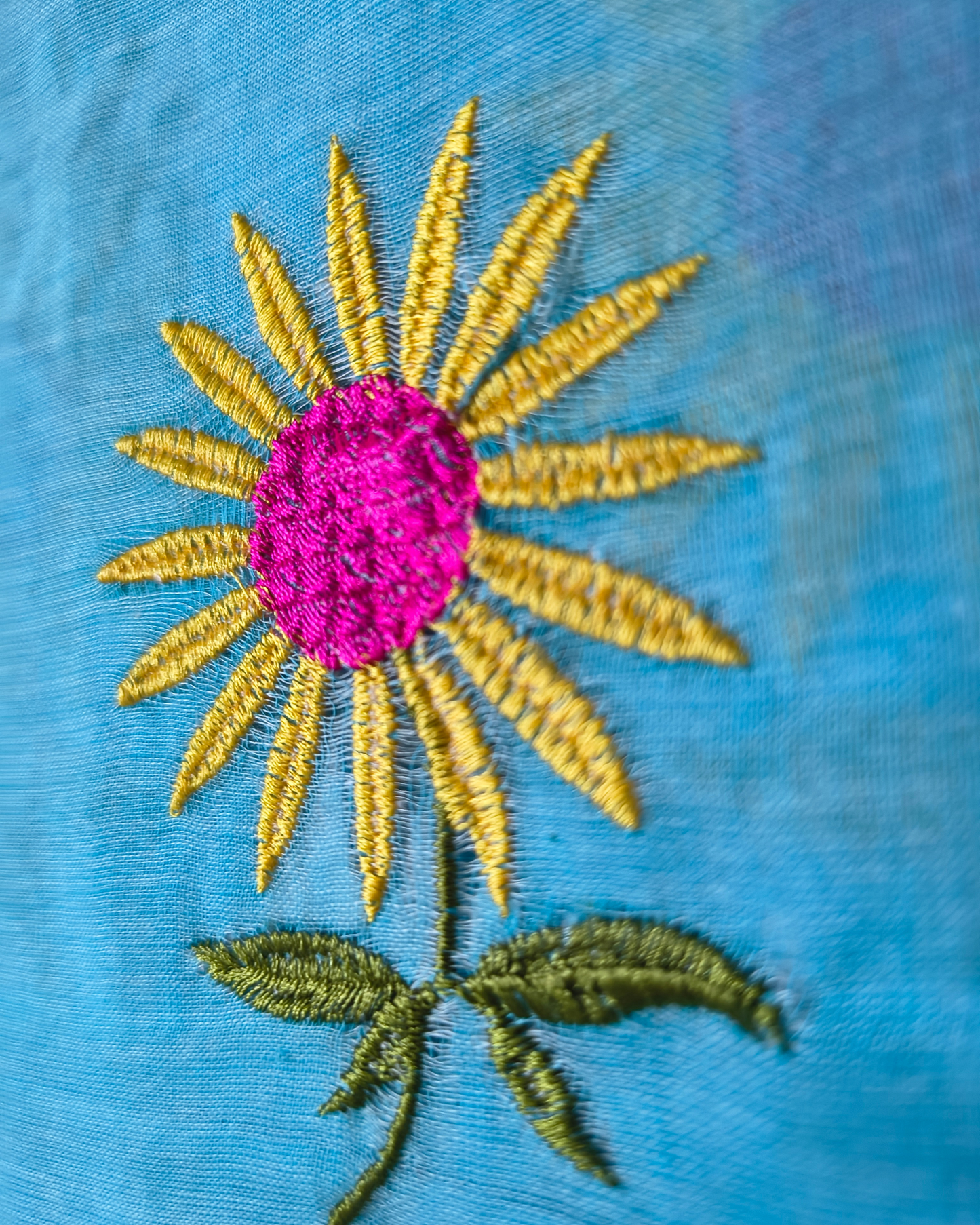 Mul Cottom Handloom Saree Flower Embroidery