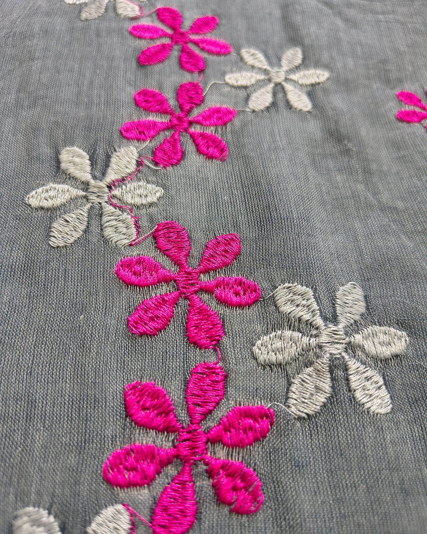 Mul Cottom Handloom Saree Flower Embroidery