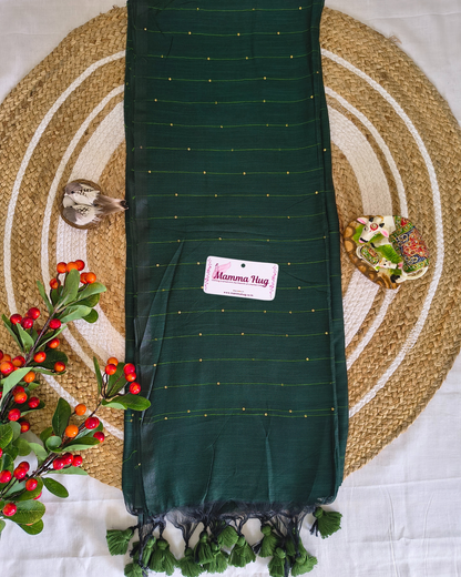 Mul Cottom Handloom Saree with Sequence