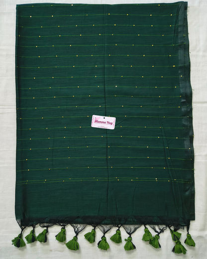 Mul Cottom Handloom Saree with Sequence