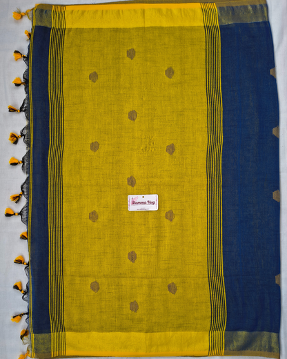 Khadi Cotton Handloom Saree Butta Design