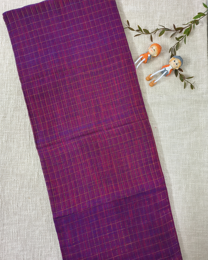 Premium Linen By Linen Handloom Saree - Purple