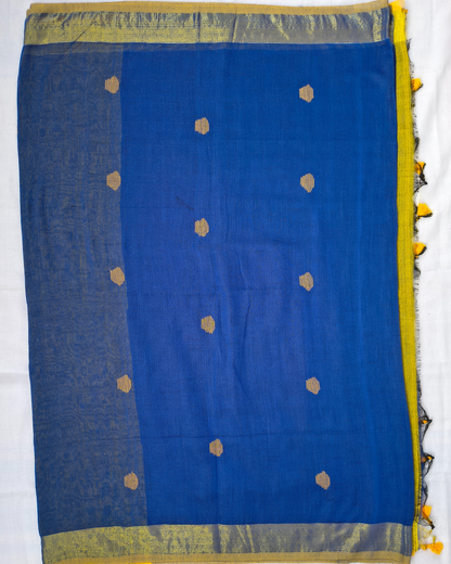 Khadi Cotton Handloom Saree Butta Design
