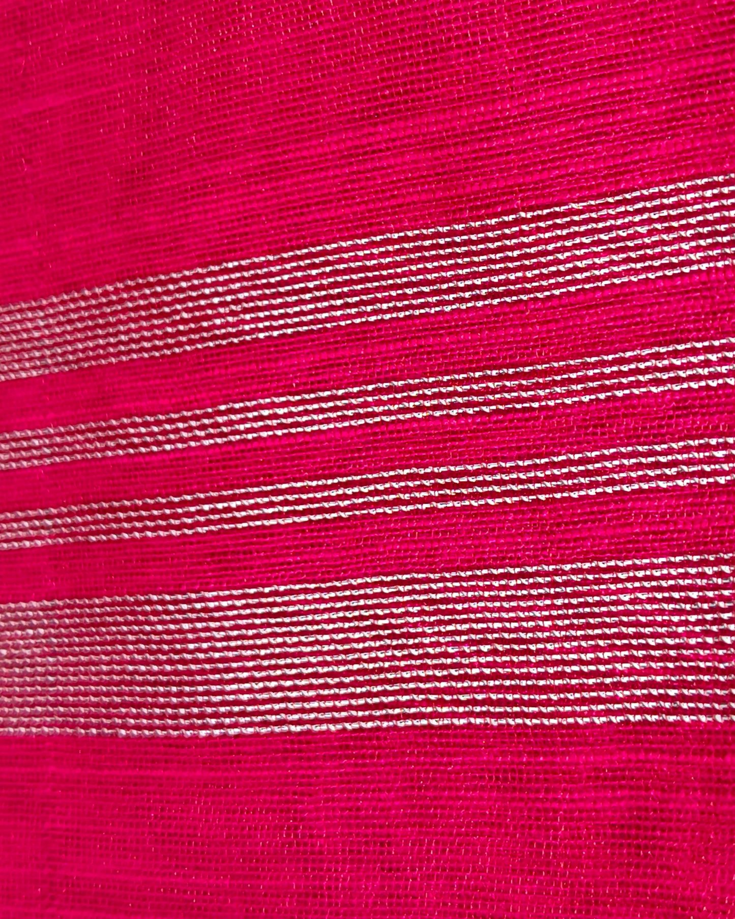 Cotton Silk Handloom Saree Silver Zari Border