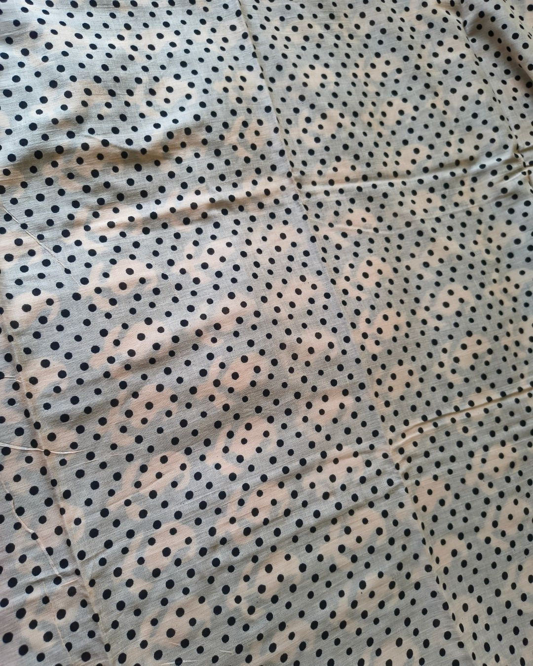 Ajrakh Block Print 120s Mul Cotton Saree - Navy Blue MammaHug