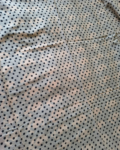 Ajrakh Block Print 120s Mul Cotton Saree - Navy Blue MammaHug