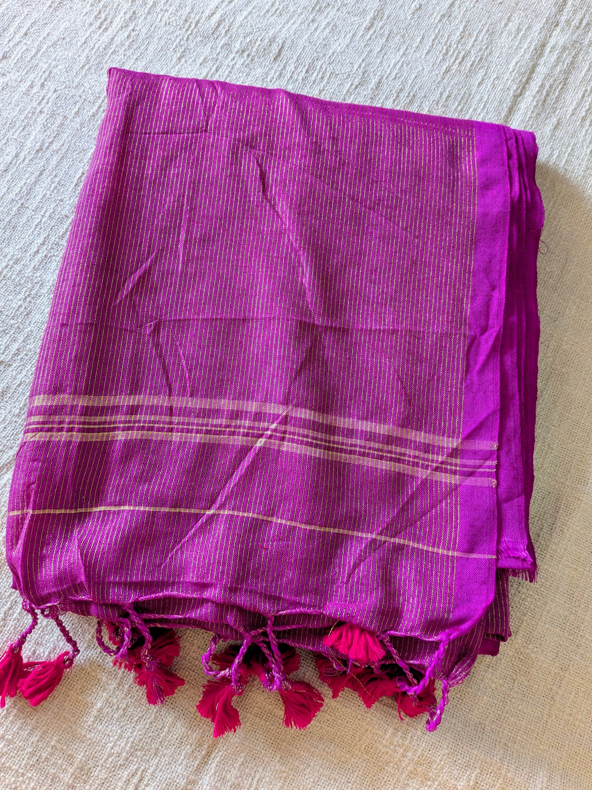 Khadi Cotton Handloom Saree Zari Woven - Pink MammaHug